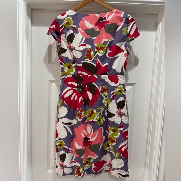 Boden Multicolored Floral 100% Cotton Lined Dress Women’s Sz 6 - Picture 3 of 11